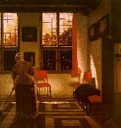 ELINGA, Pieter Janssens Room in a Dutch House g oil on canvas